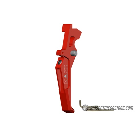 Maxx Model CNC Aluminum Advanced AEG Trigger (Style E) - RED