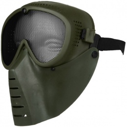 TSD Airsoft Full Face Protection Tactical Mesh Face Mask - OD