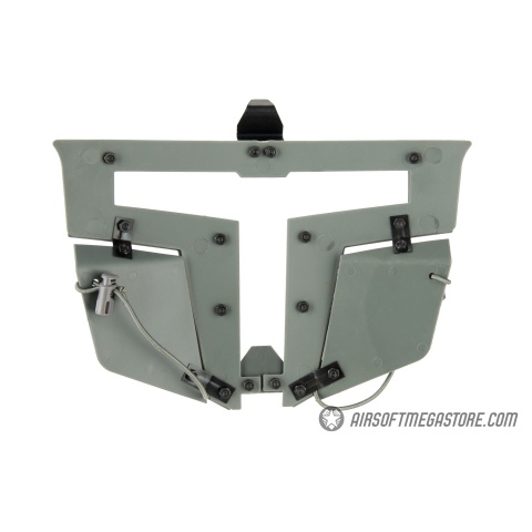 Armory T-shaped Windowed Attachment Face Mask For Bump Helmets - GRAY