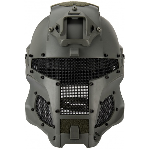 AMA Interstellar Battle Trooper Full Face Airsoft Helmet - FOLIAGE GREEN
