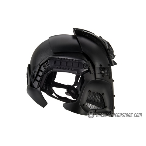 AMA Interstellar Battle Trooper Full Face Airsoft Helmet - BLACK