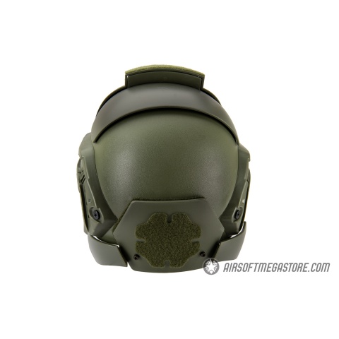 AMA Interstellar Battle Trooper Full Face Airsoft Helmet - OD GREEN
