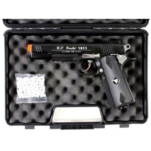 TSD M1911 Hard Kick Airsoft CO2 Blowback Pistol w/ Full Metal Slide