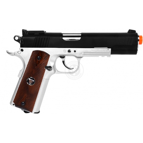 TSD Two-Tone M1911 CO2 Blowback Pistol Tactical-601 - BLACK / SILVER