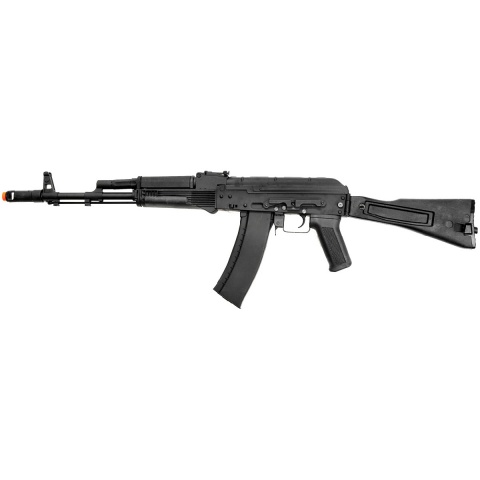 Lancer Tactical AK-74M Airsoft AEG Rifle w/ Side-Folding Stock - BLACK