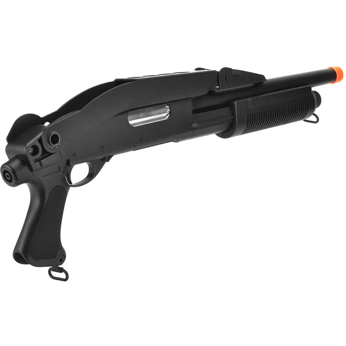 Lancer Tactical Airsoft Shotgun Short Barrel TriBurst w/ Folding Stock