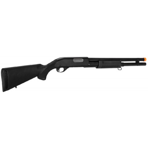 Lancer Tactical Long M870 Shell Loading Tri-Shot Airsoft Shotgun - BLACK