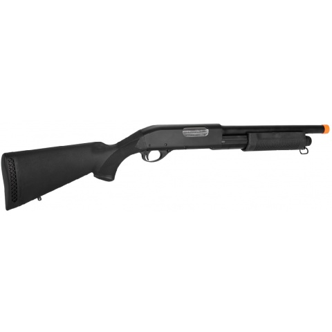 Lancer Tactical Full Metal M870 Shell Loading Tri-Shot Airsoft Shotgun - BLACK
