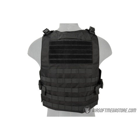 Lancer Tactical 1000D Nylon AAV Style Plate Carrier - BLACK