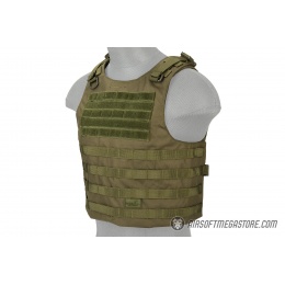 Lancer Tactical 1000D Nylon AAV Style Plate Carrier - OD GREEN