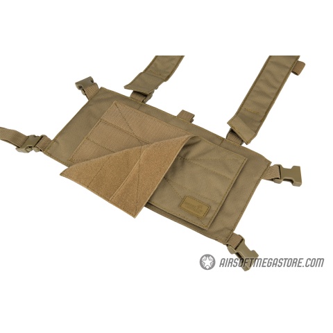 Lancer Tactical 1000D Nylon Quad M4 and Pistol Mag Chest Rig - TAN