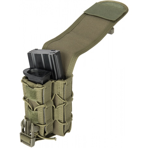 Lancer Tactical 1000D Nylon QD Buckle Pistol/Rifle Mag Pouch - OD GREEN