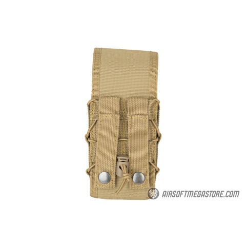 Lancer Tactical 1000D Nylon QD Buckle Pistol/Rifle Mag Pouch - TAN