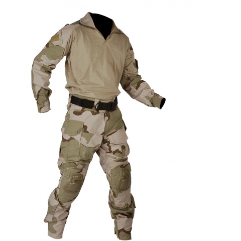 Lancer Tactical Combat Tactical Uniform Set - TRI DESERT-Small