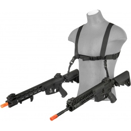 Echo1 Airsoft Tactical Dual Attachment Shoulder Sling System - BLACK