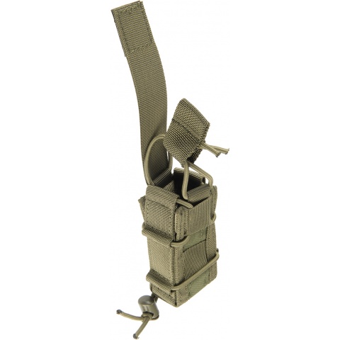 Lancer Tactical Single Pistol Bungee Magazine Pouch - OD GREEN