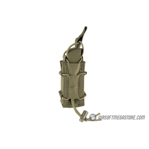 Lancer Tactical Single Pistol Bungee Magazine Pouch - OD GREEN