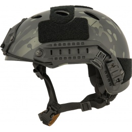 Lancer Tactical PJ Airsoft Helmet w/ Side Rails [LG/XL] - CAMO BLACK