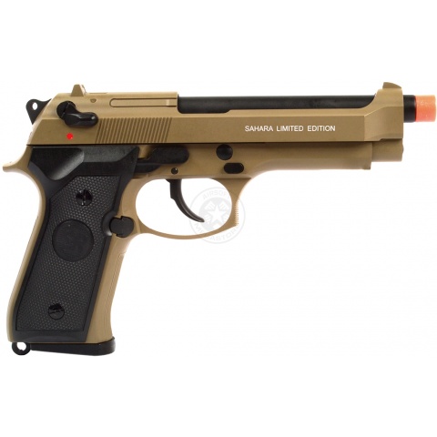 SRC M92 Full Metal Sahara Series Airsoft Gas Blowback Pistol - 2-TONE