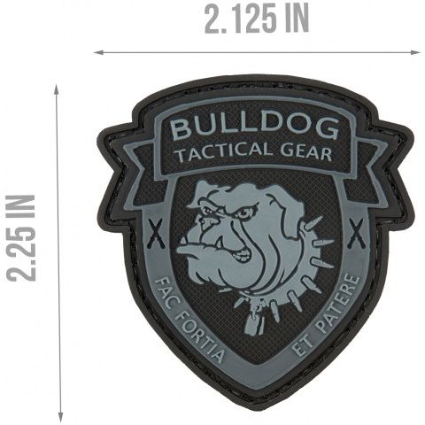 G-Force Bulldog Tactical Gear PVC Morale Patch - BLACK