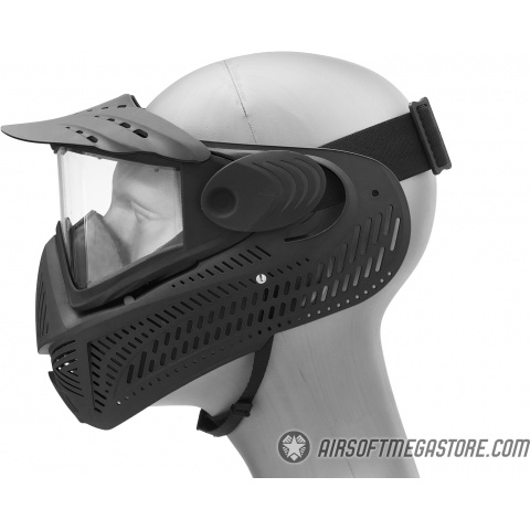 G-Force F2 Single Layer Full Face Mask - BLACK