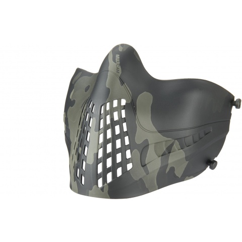 Lower Attack Face Protection - CAMO BLACK