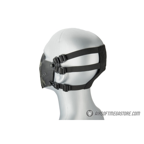 Lower Attack Face Protection - CAMO BLACK
