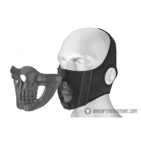 Lower Skull Mask Face Protection - BLACK
