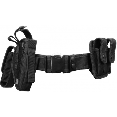 FDG Tactical Utility Belt with Holster - Modular Duty Gear - BLACK