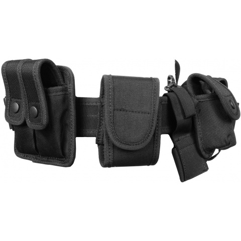 FDG Tactical Utility Belt with Holster - Modular Duty Gear - BLACK ...