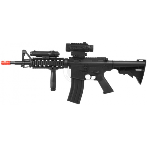 WellFire M4 RIS Airsoft AEG Rifle w/ Flashlight + Foregrip