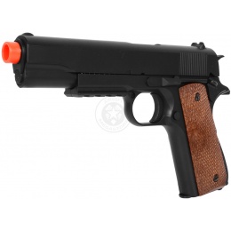 WellFire Airsoft M1911-A1 Heavyweight Airsoft Pistol w/ Railed Frame
