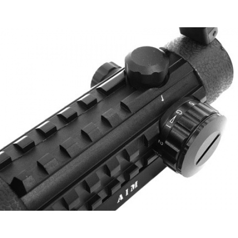 AIM Sports 1x25 Dual Illuminated Red & Green Dot Scope w/ Integrated Rails