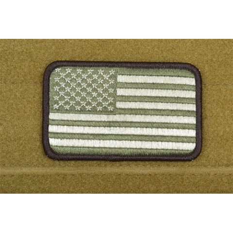 AMS American Flag Patch - OD Green - Premium Hi-Fidelity Patch Series