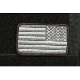 AMS Airsoft Premium Reverse American Flag Patch - BLACK/ SWAT