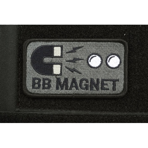 AMS Airsoft Premium BB Magnet Patch - BLACK/ SWAT