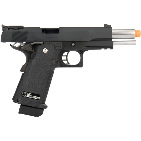 WE Tech Hi-Capa 5.1 M1911 R Version Gas Blowback Airsoft Pistol - BLACK