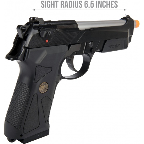 WE Tech 904 M9 Gas Blowback GBB Airsoft Pistol - BLACK