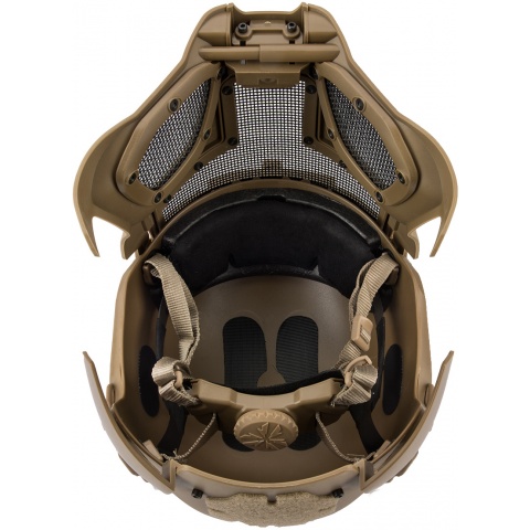 AMA Interstellar Battle Trooper Full Face Airsoft Helmet - TAN