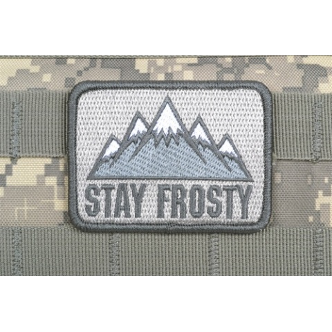 AMS Airsoft Premium Stay Frosty Patch - GRAY/ ACU