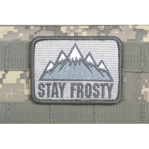 AMS Airsoft Premium Stay Frosty Patch - GRAY/ ACU