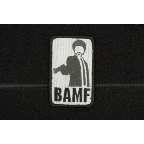 AMS Airsoft BAMF Patch - BLACK/ SWAT Color - Hi-Fidelity Patch Series