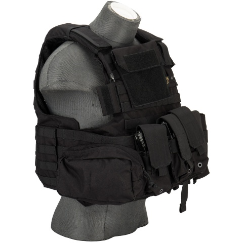 Flyye Industries 1000D Cordura Large Recon Vest w/ 9 Pouches [LRG] - BLACK