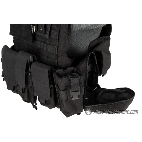 Flyye Industries 1000D Cordura Large Recon Vest w/ 9 Pouches [LRG] - BLACK