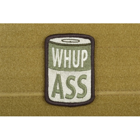 AMS Airsoft Whup Ass Patch - OD GREEN - Premium Hi-Fidelity Series