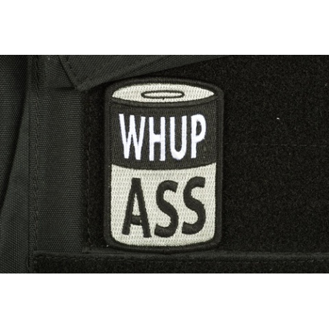 AMS Airsoft Premium Whup Ass Patch - BLACK/ SWAT Color