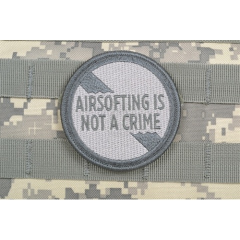AMS Premium Airsofting is Not a Crime Patch - GRAY/ ACU