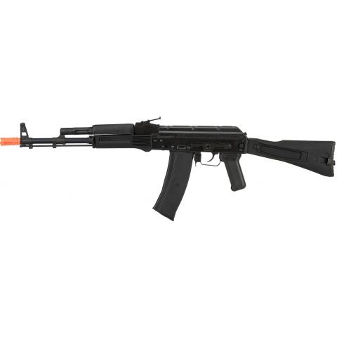 GHK AK74 AKS-74MN Steel Receiver Gas Blowback Airsoft Rifle - BLACK