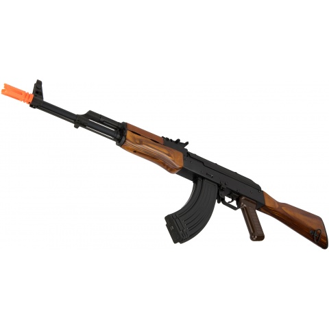 GHK AKM Gas Blowback GBB Airsoft Rifle w/ Real Wood Furniture - BLACK