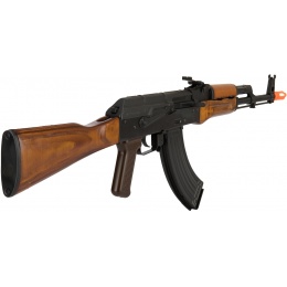 GHK AKM Gas Blowback GBB Airsoft Rifle w/ Real Wood Furniture - BLACK